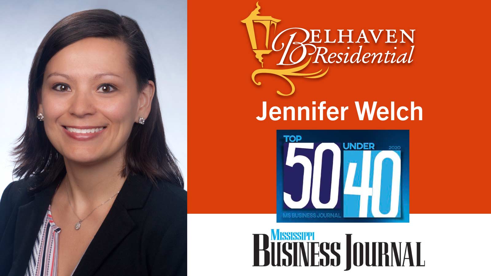 Jennifer Welch Named one of Mississippi Business Journal’s 2020 Top 50